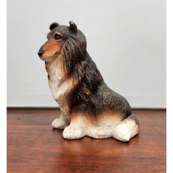 Vintage Stone Critters Collectibles Collie Tri-Color SC158 Made in USA 1984 - Picture 2 of 13